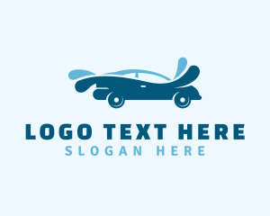 Blue Car Cleaning logo design