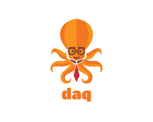 Restaurant - Orange Octopus Necktie logo design