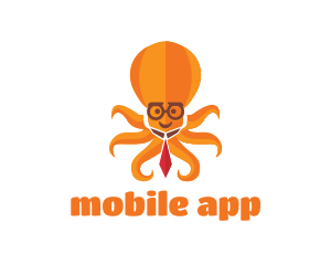 Cook - Orange Octopus Necktie logo design
