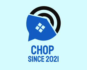 Architecture - House Chat Signal logo design