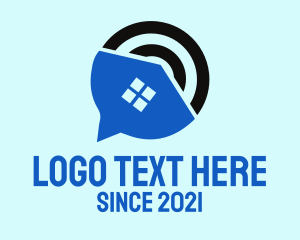 Message - House Chat Signal logo design