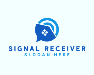 House Chat Signal logo design