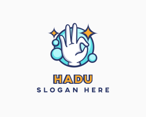 Hand Okay Sign Bubbles Logo