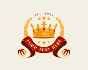 Ribbon - Luxury King Crown logo design