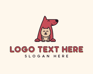 Kitten - Dog Cat Animal Shelter logo design