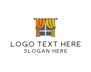 Room - Room Window Curtains logo design