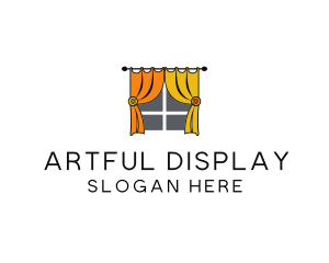 Room Window Curtains logo design