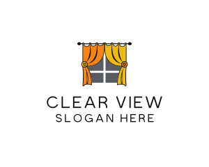 Window - Room Window Curtains logo design