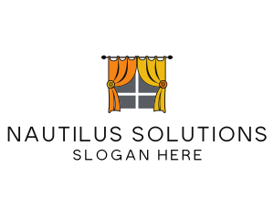 Room Window Curtains logo design