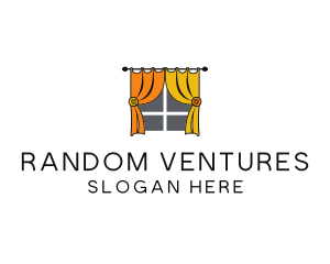 Room Window Curtains logo design