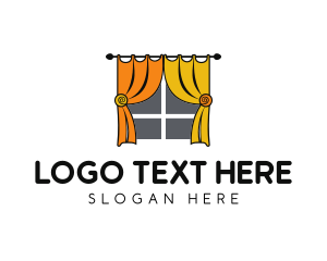 Windows - Room Window Curtains logo design