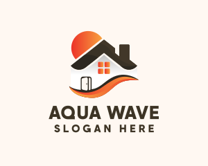 Wave House Real Estate logo design