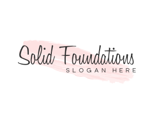 Feminine Watercolor Brush Logo