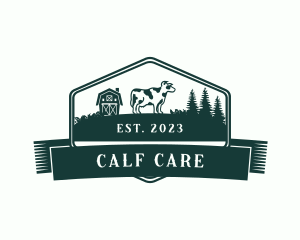 Calf - Cow Ranch Farm logo design