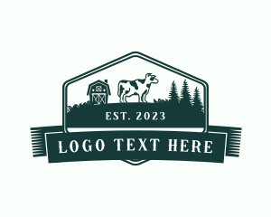 Rural - Cow Ranch Farm logo design