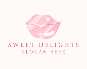 Cosmetics Lip Gloss logo design