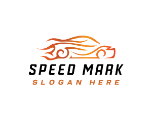 Fast Flaming Car logo design