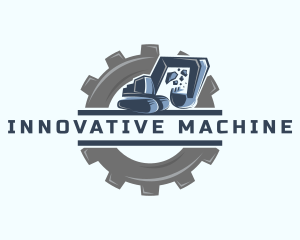 Machine - Demolition Excavator Machine logo design