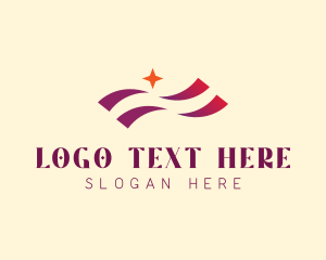 Company - Waving Stripes Star logo design