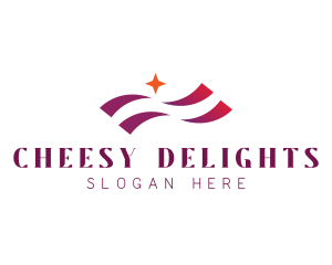 Waving Stripes Star Corporate logo design