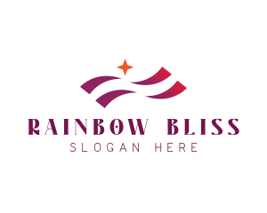 Waving Stripes Star Corporate logo design