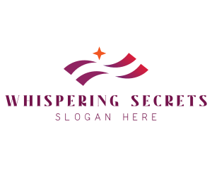 Waving Stripes Star Corporate logo design