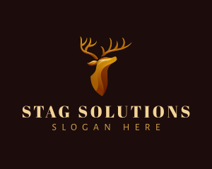 Stag - Deer Stag Horn logo design