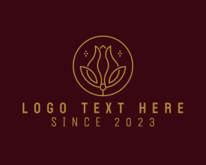 Flower Arrangement - Elegant Tulip Flower logo design