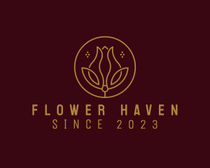 Elegant Tulip Flower logo design