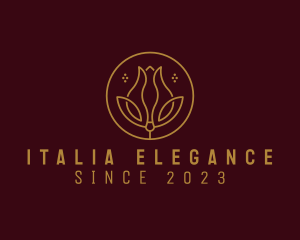 Elegant Tulip Flower logo design