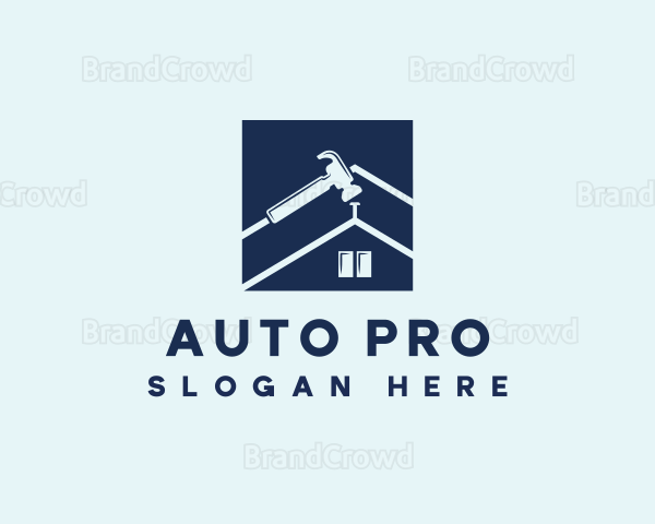Construction Roof Repair Logo