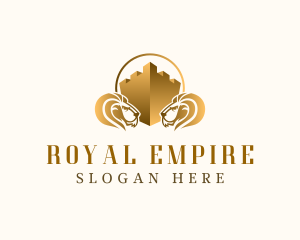 Empire - Turret Castle Lion logo design