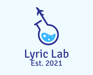 Airplane Laboratory Flask logo design