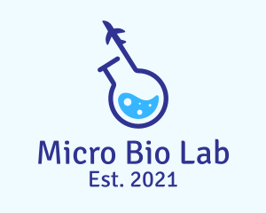 Airplane Laboratory Flask logo design