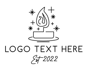 Commemoration - Sparkle Tealight Candle logo design