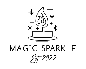 Sparkle Tealight Candle logo design