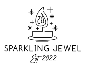 Sparkle Tealight Candle logo design