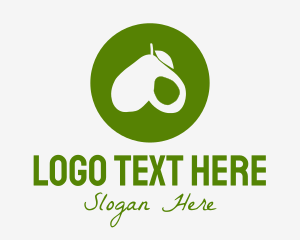 Healthy Living - Green Avocado Circle logo design