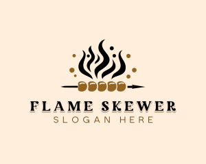 Skewer - Kebab Skewer Cuisine logo design