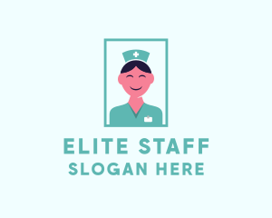 Happy Medical Nurse logo design