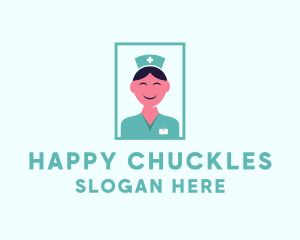 Happy Medical Nurse logo design