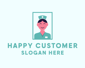 Happy Medical Nurse logo design