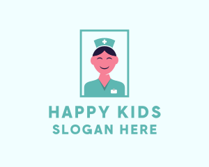 Happy Medical Nurse logo design