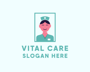 Happy Medical Nurse logo design