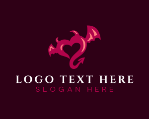 Sex - Naughty Devil Heart logo design