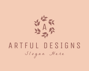 Nature Floral Wreath logo design