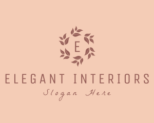 Nature Floral Wreath logo design