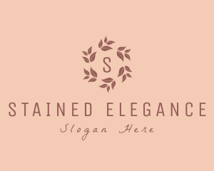 Nature Floral Wreath logo design