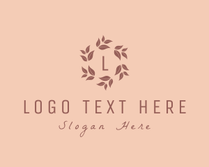 Letter - Nature Floral Wreath logo design