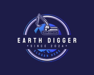 Digger - Excavator Mining Digger logo design